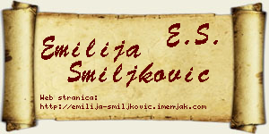 Emilija Smiljković vizit kartica